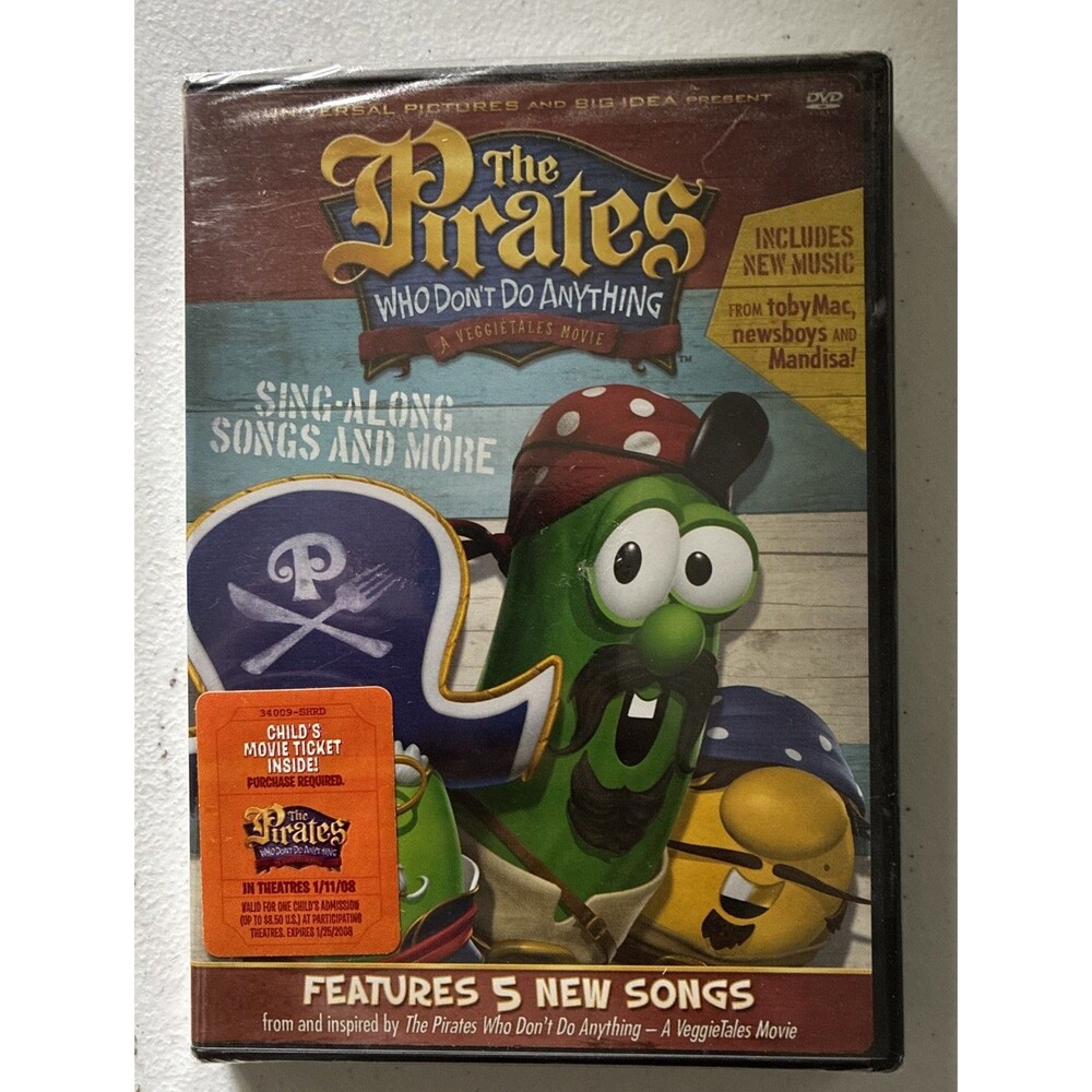 A VeggieTales Movie DVD 2007 Sing-Along Songs Pirates Who Don’t Do Anything SEAL